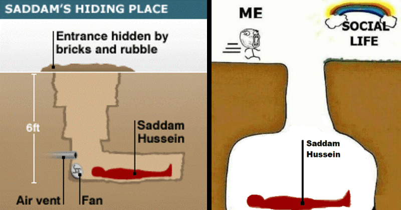 saddam hussein hiding place