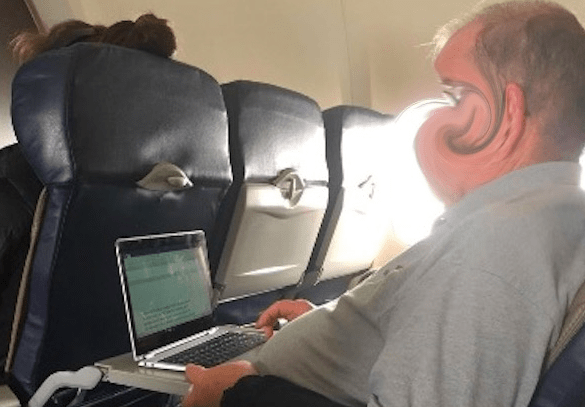 585px x 407px - Guy On Flight Caught Writing Dark and Twisted, Incestuous Porn Novel In  Plain View of Fellow Passengers - FAIL Blog - Funny Fails
