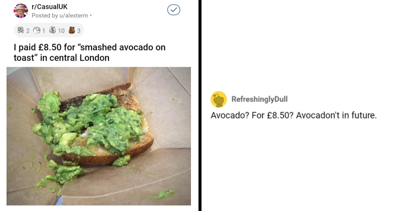 Measly 11 Avocado Toast Unites Redditors In Horror Memebase Funny Memes