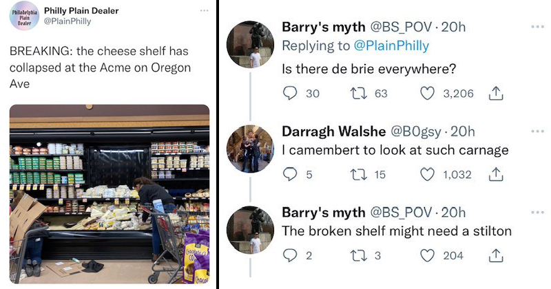 Dramatic Tweet About Cheese Shelf Collapse Inspires Gleeful Pun-Fest ...