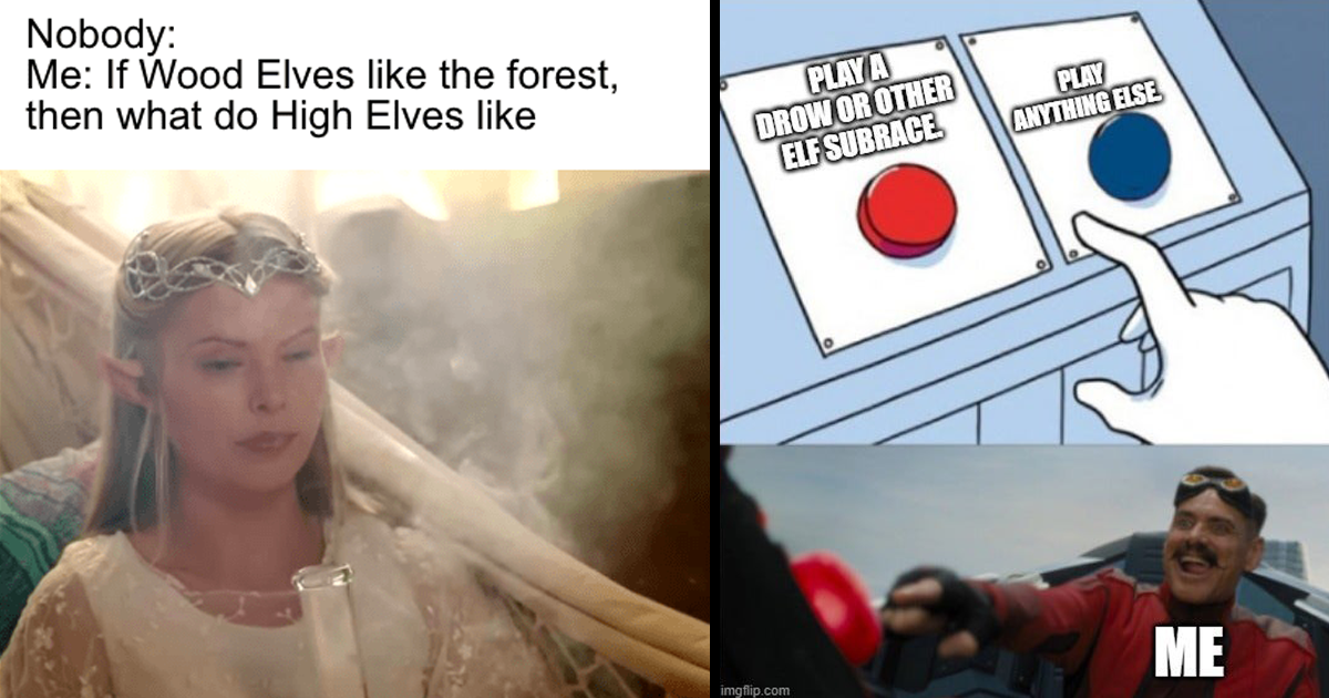 The Best Dungeons & Dragons Memes of the Week Elves Edition Memebase