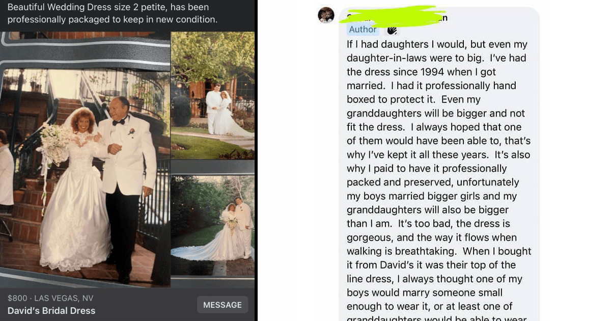 selling wedding dress