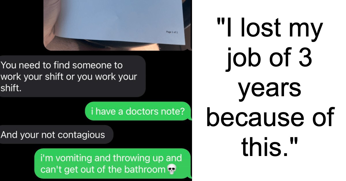 Food Service Worker Fired For Refusing to Come in to Work While Sick ...