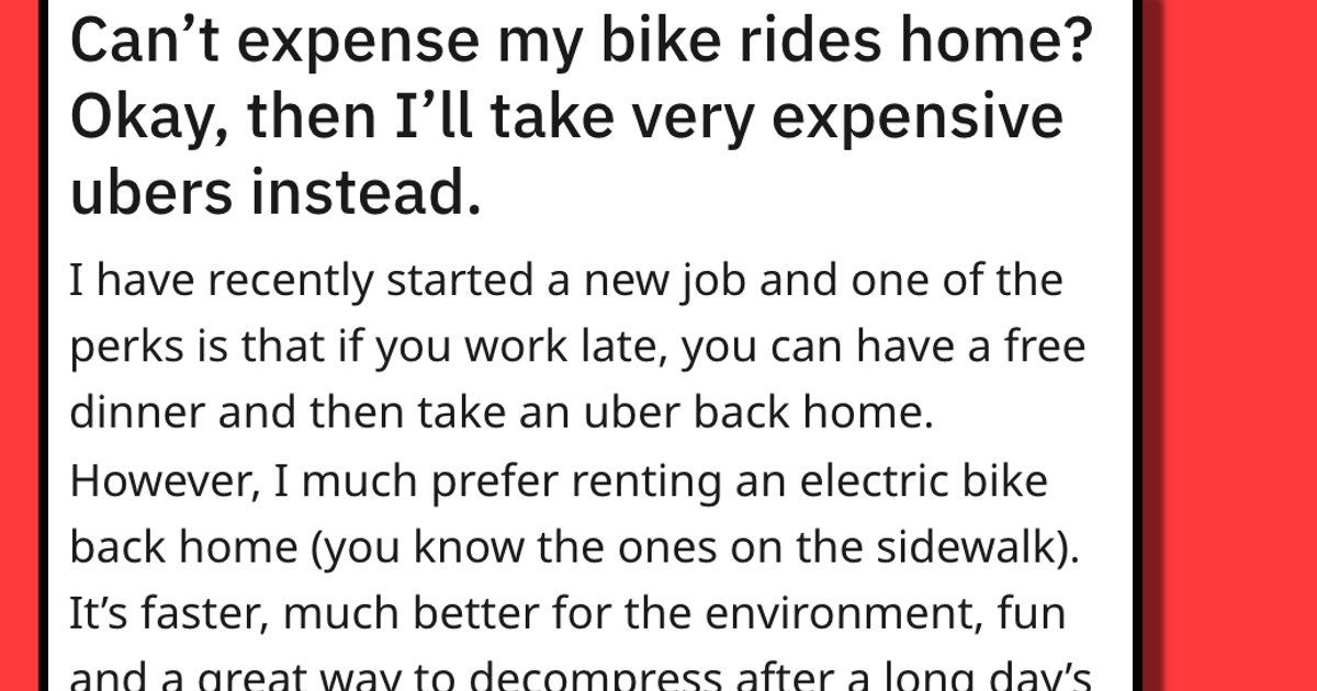 'Can’t expense my bike rides home?': Employer refuses to accept bike hire expenses in lieu of Uber