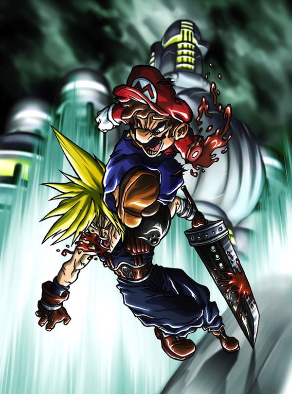 Fanart of the Day Watch Mario Go on a Rampage Across Gaming History