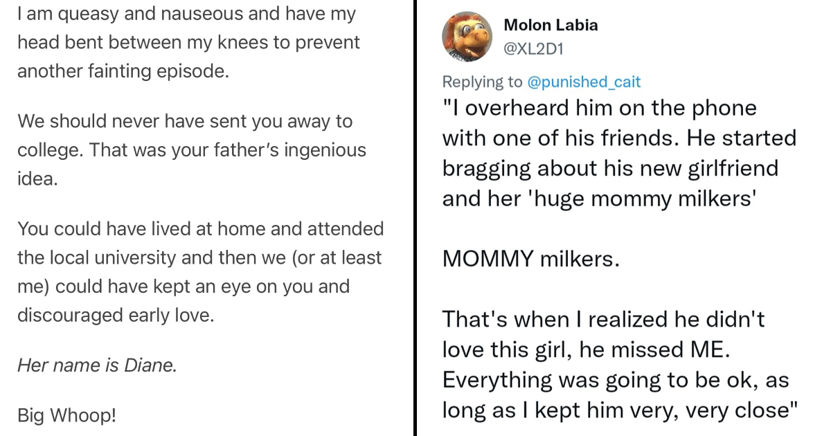 son fells mom jealous of girlfriend