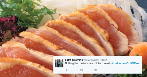 People on Twitter Seem to Think That Eating Medium Rare Chicken is ...