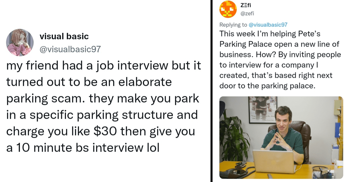 Job Applicant Duped By Parking Scam, Both Anger And Hilarity Ensues ...