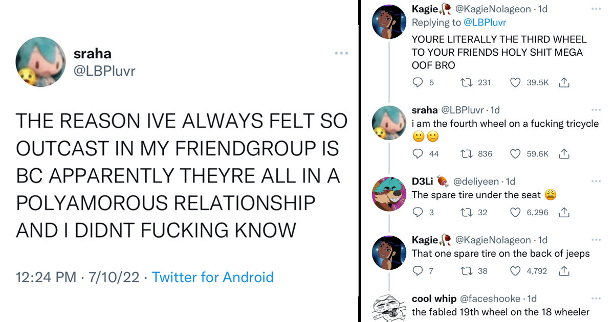 Unsuspecting Woman Feels Left Out of Friend Group, Finds Out They're All In  a Polyamorous Relationship - Memebase - Funny Memes