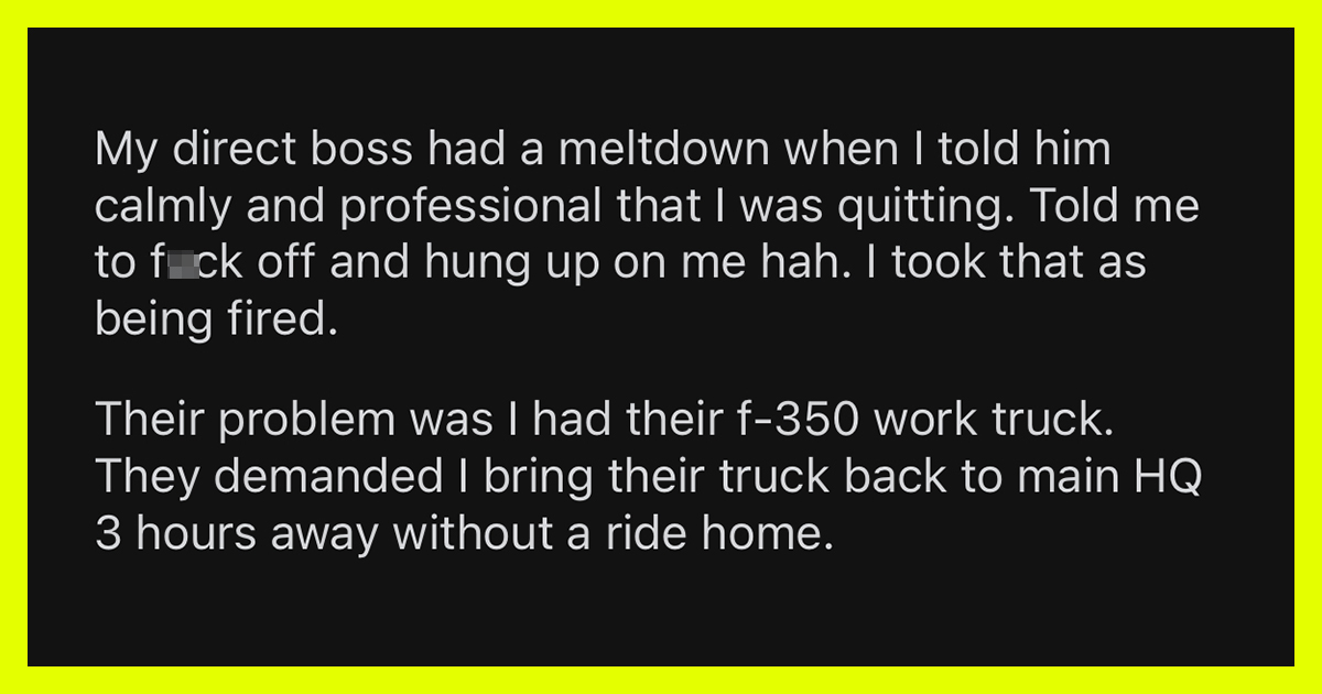 Boss Throws Temper Tantrum When Worker Quits, Royally Screws Himself