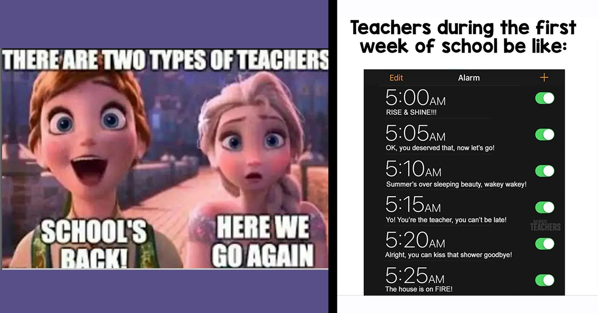 back to school teacher meme