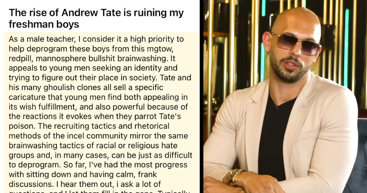 The actual reason why I dislike Andrew Tate. His definition of being a man  sounds more like an obnoxious little boy than a responsible grown man :  r/PoliticalCompassMemes