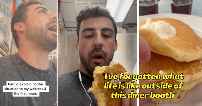 ‘I don’t even really like pancakes that much’: Man Forced to Spend 24 Hours in a Diner and Eat as Many Pancakes as Possible