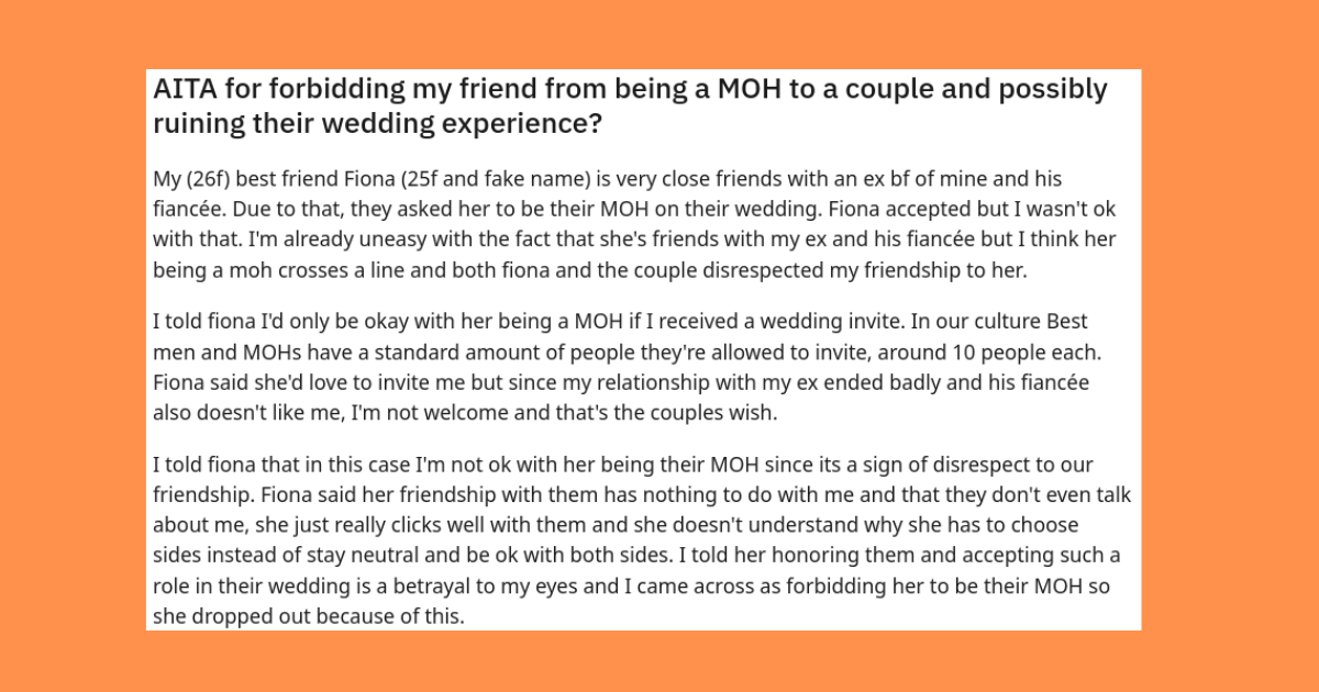 Entitled Woman Demands Invite To Ex's Wedding, Forbids Her Best Friend ...