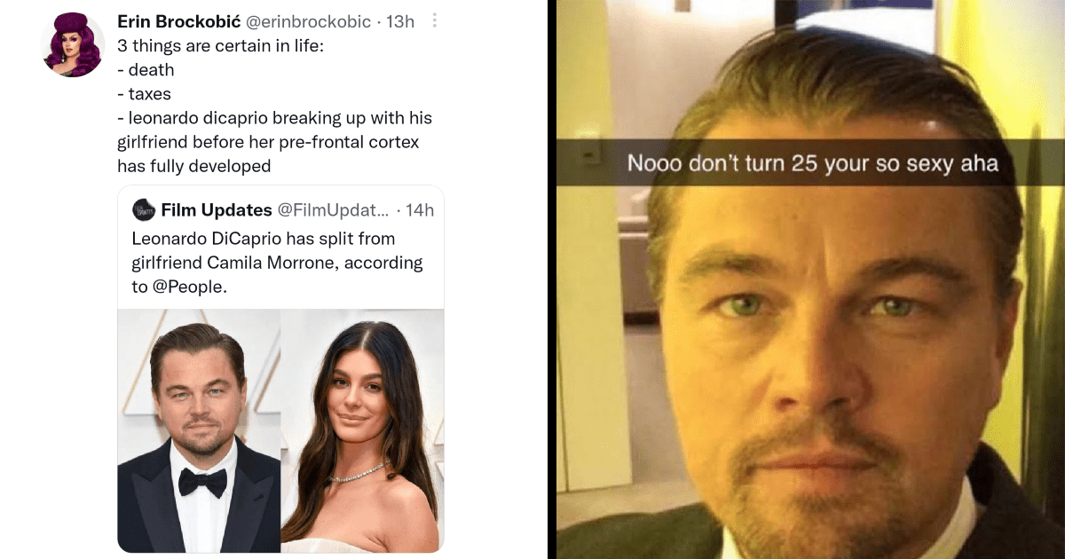 Twitter Reacts To Leonardo Dicaprio Breaking Up With 25 Year Old Girlfriend Flipboard 