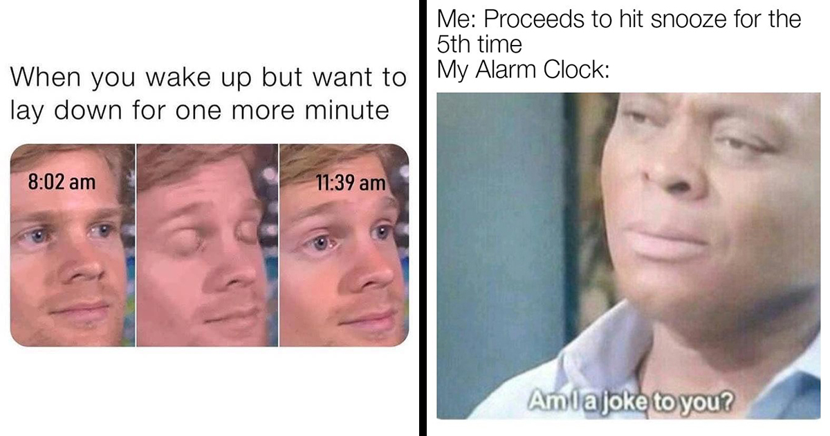 waking up in the morning meme