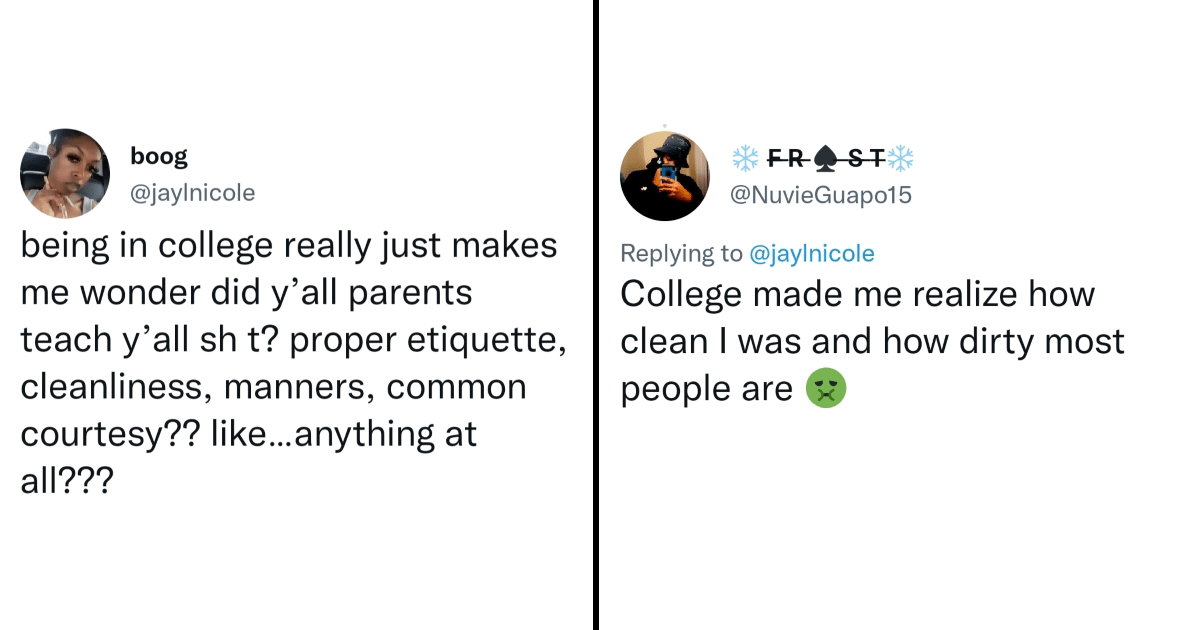 People Swap Horror Stories About the Grossness of Living in College ...