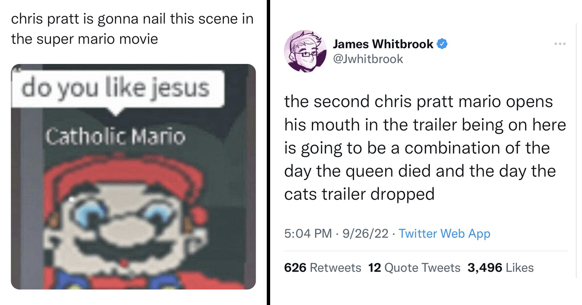 The Latest And Greatest Tweets About Chris Pratt Voicing Nintendos Mario Memebase Funny Memes 7269