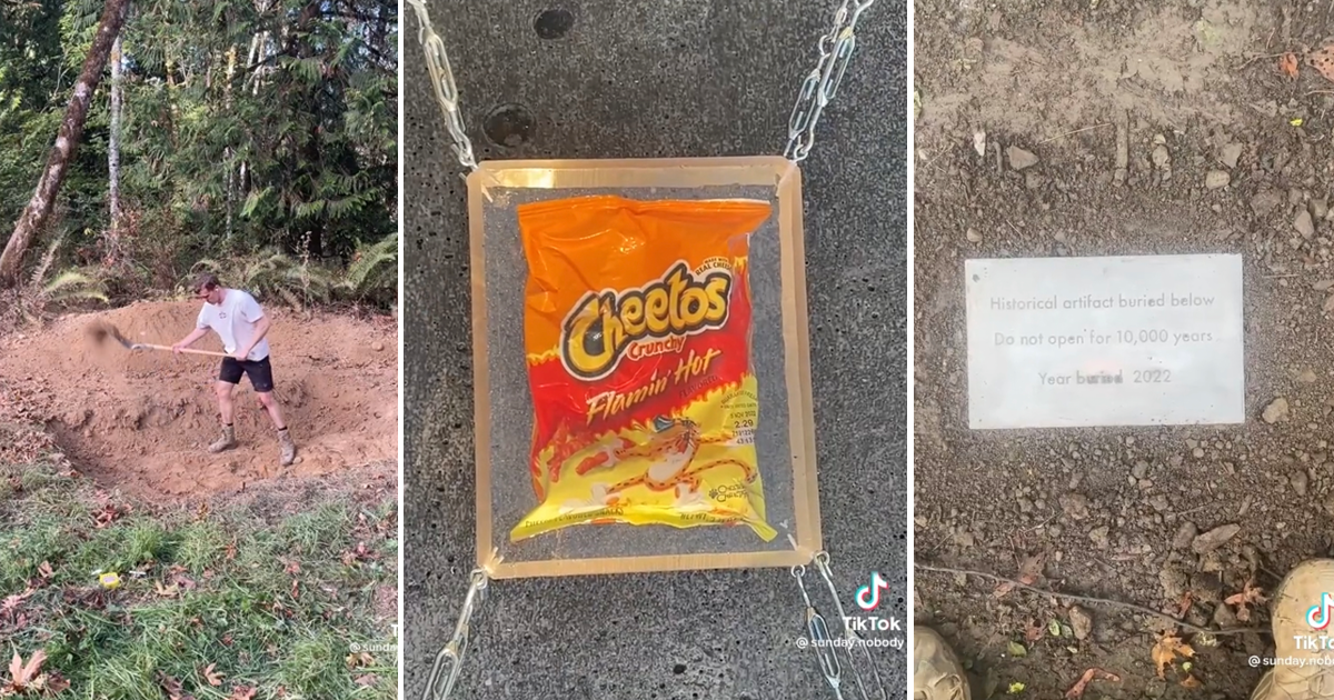 Meet Sunday Nobody, the Meme Artist Who Entombed a Bag of Flamin' Hot  Cheetos in a 3,000-Pound Sarcophagus Time Capsule