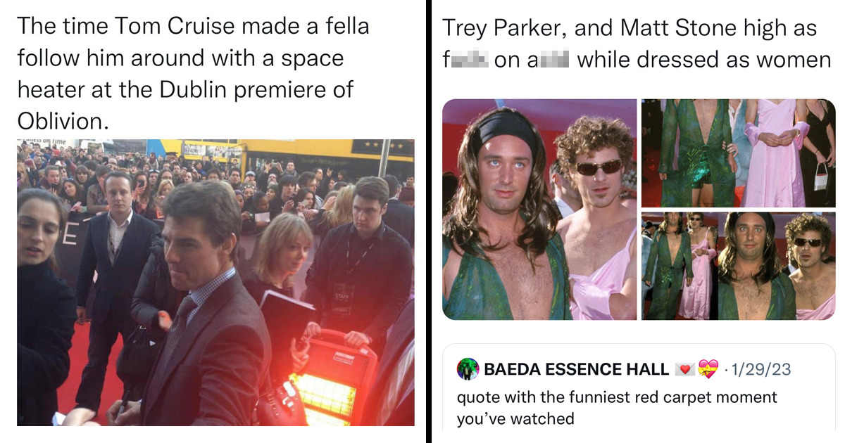 Twitter Users Share the Funniest Red Carpet Moments Over the Years