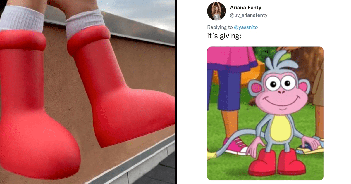 MSCHF Big Red Boots Offer Cartoonish Commentary on Fashion