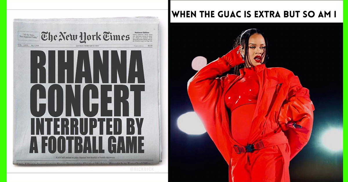 The Best Memes Born from Rihanna's Epic Pregnant Super Bowl Performance