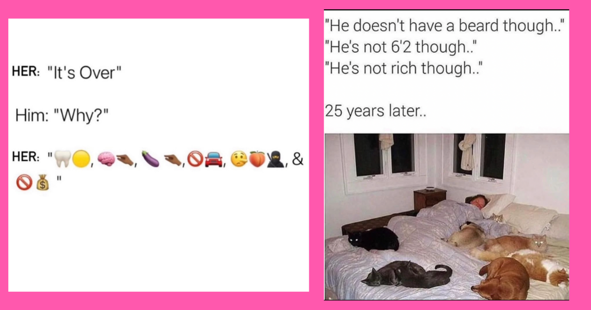 All The Memes For The Girls Who Are Very "Picky" With Who They Date