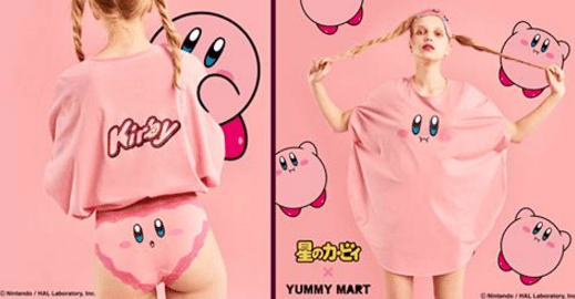 This Kirby lingerie line transforms ladies into the pink puff ball