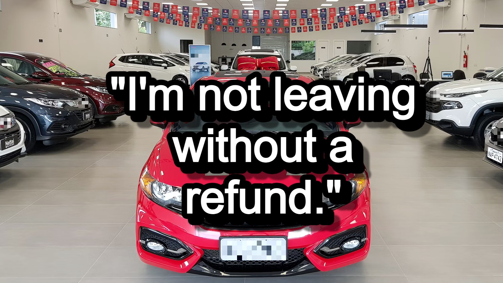 'No money back? We'll see about that' Guy gets even when dealership