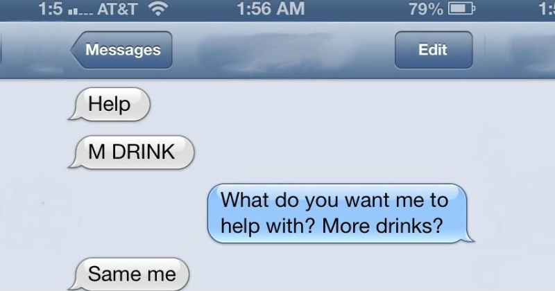 hilarious drunk texts
