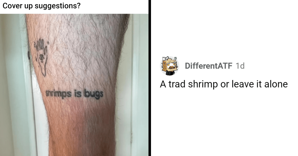 Legend Asks for Suggestions to Cover Up 'Shrimps is Bugs' Tattoo, Gets