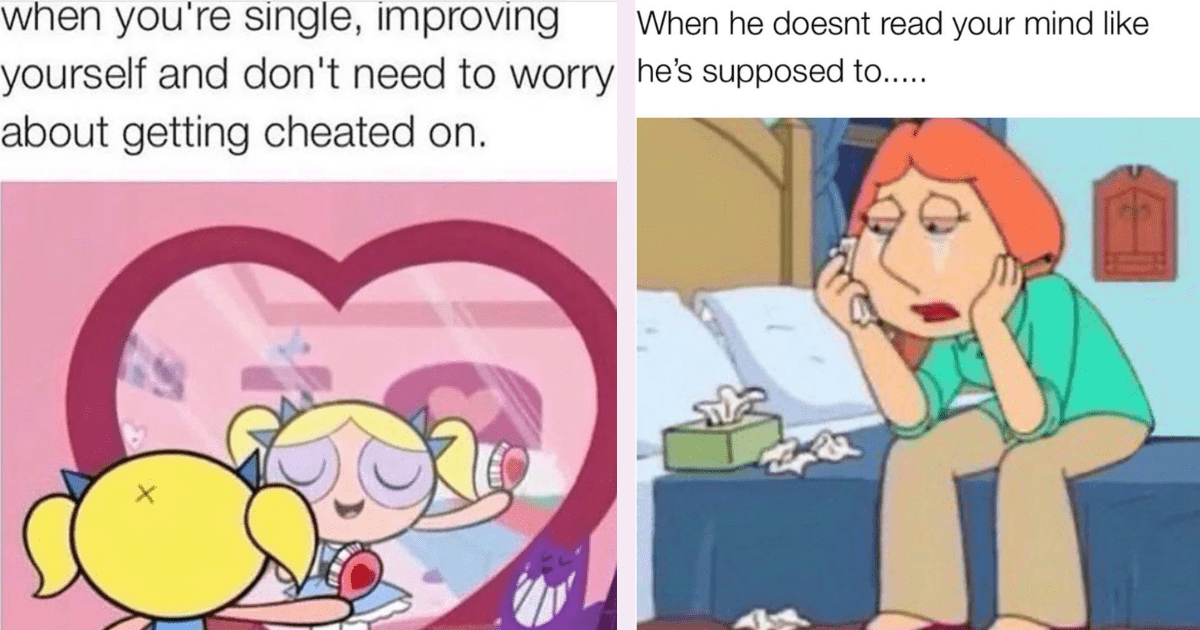 26 Cute Cartoon Memes Embodying the Rollercoaster of Dating Emotions ...