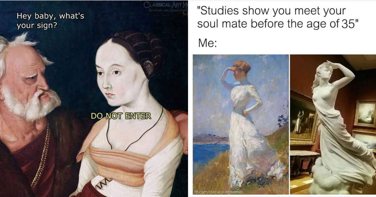 42 Witty Fine Art Memes to Illustrate That Bad Dating Is Timeless CheezCake Parenting