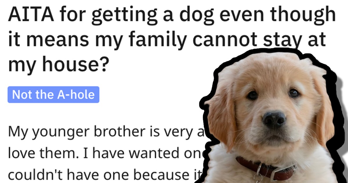Am I the jerk for getting a dog Family orders adult woman to get rid