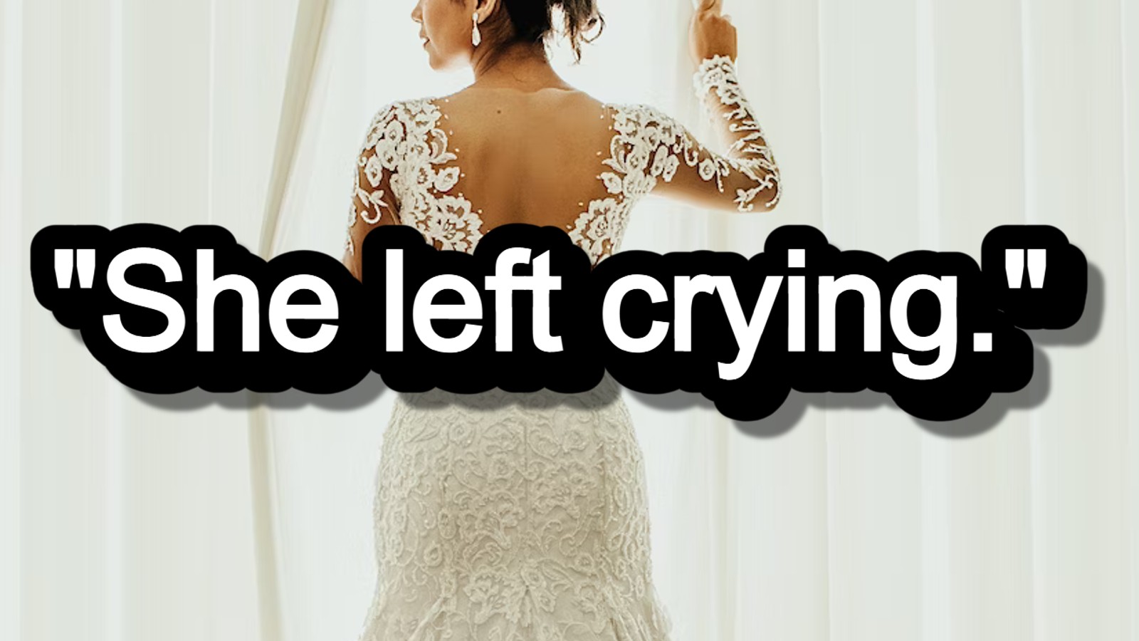 'This made me really mad' Stepsister plans to wear a wedding dress to