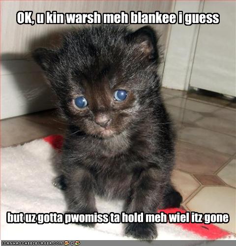 OK, u kin warsh meh blankee i guess - Cheezburger - Funny Memes | Funny ...