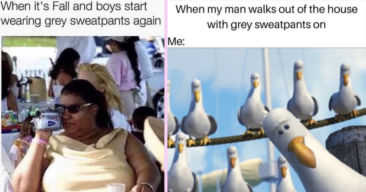 Grey Sweatpants - For real  Grey sweatpants, Funny memes, Sweatpants