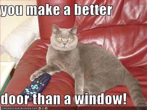 You Make A Better Door Than A Window Cheezburger Funny Memes
