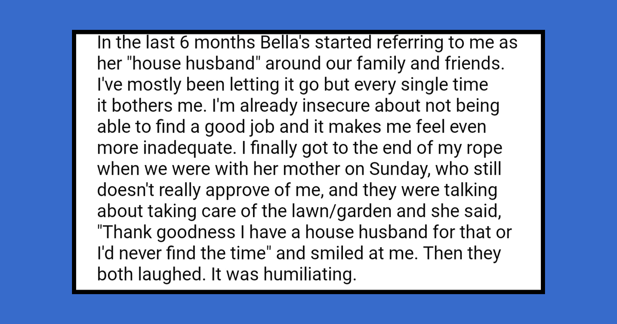 Insecure Man Stays at Home to Do Chores For Wife, Gets Annoyed at Being