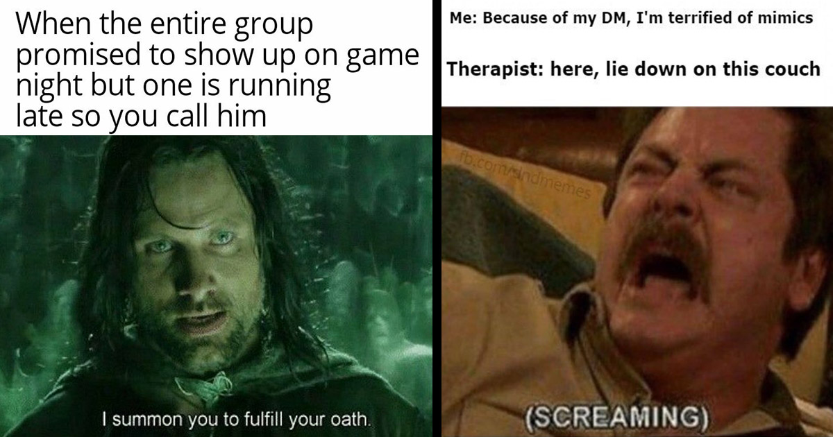 A Bag of Holding Full of Dungeons & Dragons Memes for DiceRolling Adventurers Geek Universe