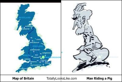 Map of Britain Totally Looks Like Man Riding a Pig - Cheezburger