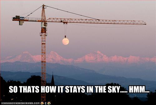 SO THATS HOW IT STAYS IN THE SKY..... HMM... - Cheezburger - Funny ...