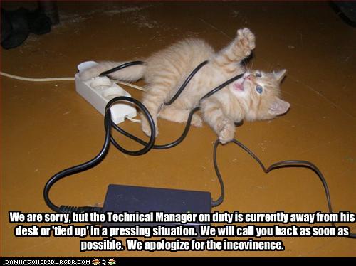 We Are Sorry But The Technical Manager On Duty Is Currently Away
