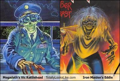 Megadeth's Vic Rattlehead Totally Looks Like Iron Maiden's Eddie - Cheezburger - Funny Memes ...