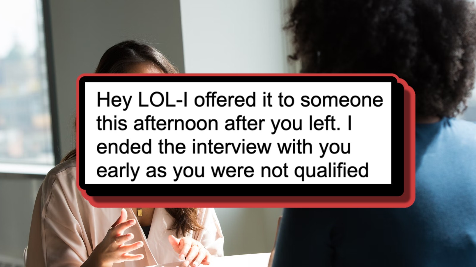 ‘You were not qualified’: Job candidate messages interviewer to decline role, receives unhinged response in return