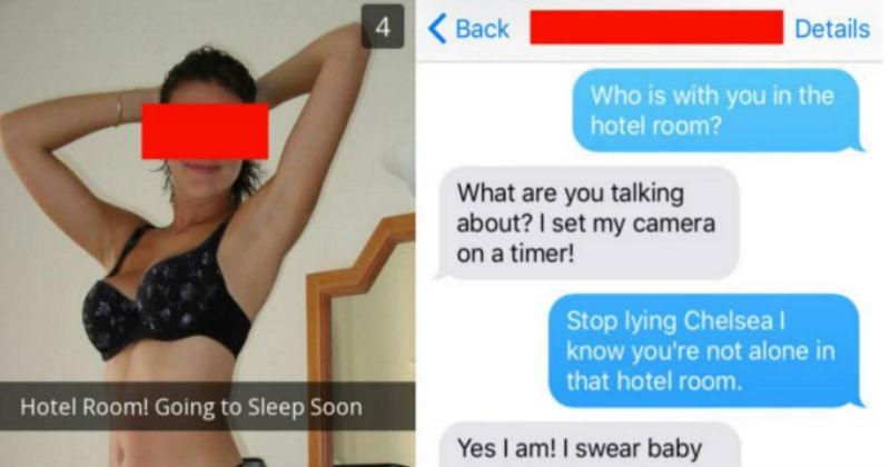 Husband Catches Slutty Wife After She Sexts Him Idiotic Snapc