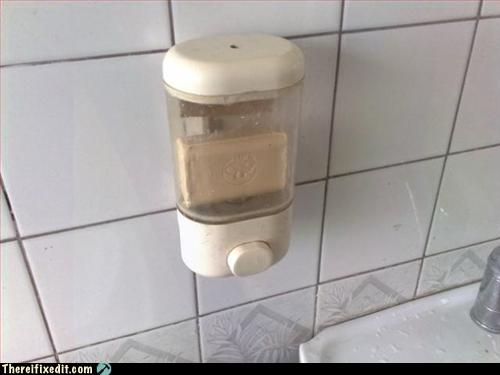 public bathroom soap dispenser