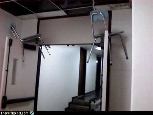 There I Fixed It Propped Open White Trash Repairs Cheezburger
