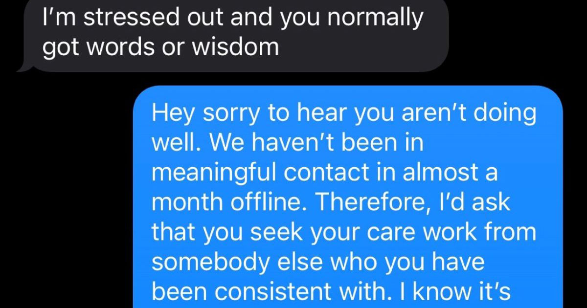 Inconsiderate dude shuts down friend asking for emotional support ...