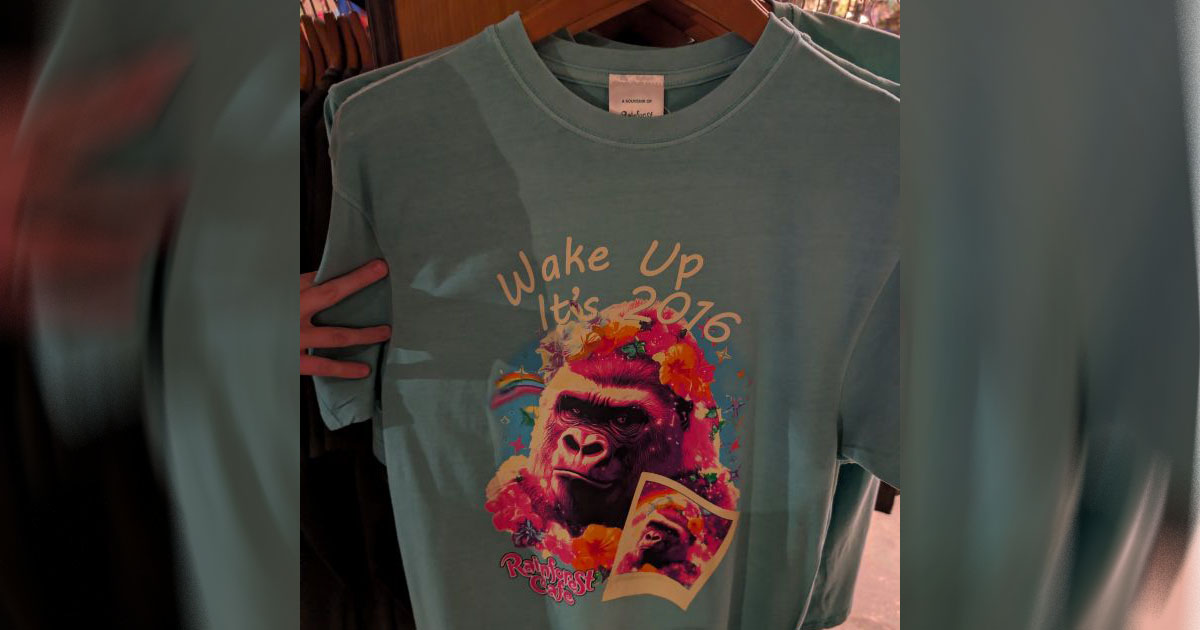 Shopper spots Harambe shirt at Rainforest Cafe gift shop: 'Wake up, it's 2016'